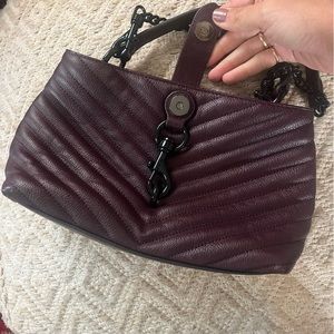 Rebecca minkoff plum leather handbag